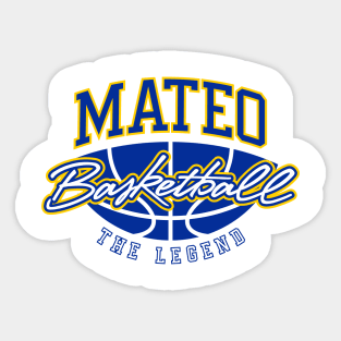 Mateo Basketball The Legend Custom Player Your Name Sticker